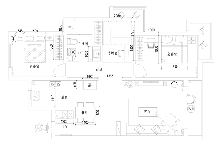 首創(chuàng)國際城-118平-現(xiàn)代風格-平面圖.jpg